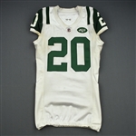 Wilson, Kyle<br>White, worn Dec. 4, 2011 at Washington<br>New York Jets 2011<br>#20 Size: 42