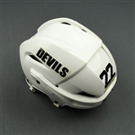 Boulton, Eric<br>White Easton Helmet<br>New Jersey Devils 2011-12<br>#22 