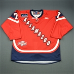 Clarke, Aaron<br>Red Kelly Cup Finals - Game 1 & 2<br>Kalamazoo Wings 2010-11<br>#7 Size: 54