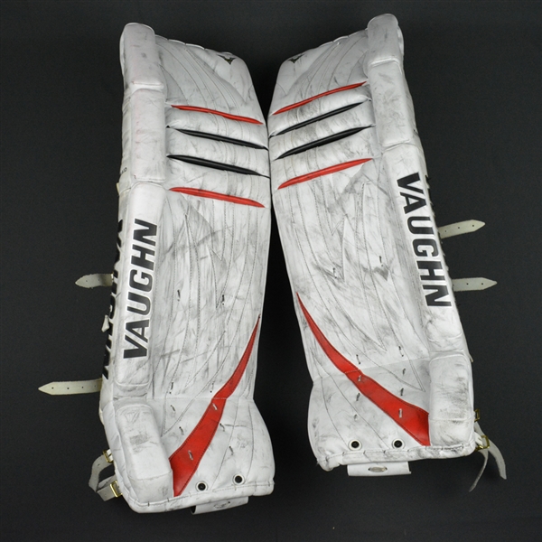 Kinkaid, Keith<br>Vaughn V5 Leg Pads - 1st NHL Win<br>New Jersey Devils 2014-15