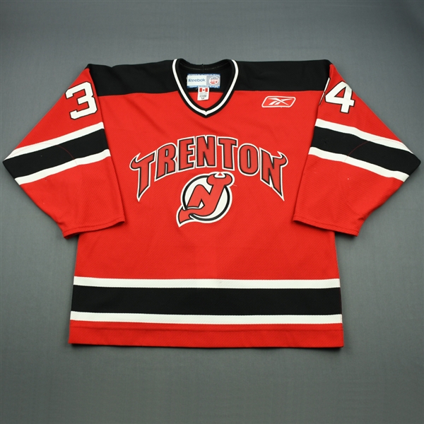 Prough, Jeff<br>Red Set 1<br>Trenton Devils 2010-11<br>#34 Size: 54