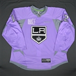 Gaborik, Marian<br>Purple, Hockey Fights Cancer Warm-up, October 23, 2015, Autographed<br>Los Angeles Kings 2015-16<br>#12 Size: 56