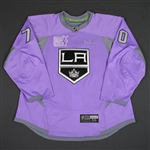 Pearson, Tanner<br>Purple, Hockey Fights Cancer Warm-up, October 23, 2015, Autographed<br>Los Angeles Kings 2015-16<br>#70 Size: 56