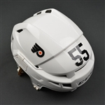 Schultz, Nick<br>White CCM V08 Helmet<br>Philadelphia Flyers 2015-16<br>#55 Size: Medium