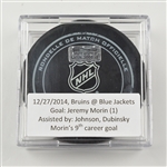 Morin, Jeremy<br>December 27, 2014 vs. Boston Bruins (Blue Jackets Logo)<br>Columbus Blue Jackets 2014-15