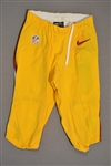 Biggers, E.J.<br>Yellow Pants<br>Washington Redskins 2014<br>#30 Size: 28-SHORT
