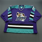 Torchia, Mike * <br>Purple<br>Orlando Solar Bears 1995-96<br>#35 Size: 54