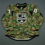 Pearson, Tanner<br>Camouflage, Military Appreciation Warm-up, November 8, 2014, Autographed<br>Los Angeles Kings 2014-15<br>#70 Size: 56