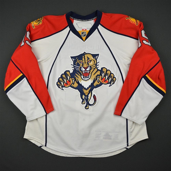 Moore, Dominic * <br>White Set 1  - Photo-Matched<br>Florida Panthers 2009-10<br>#81 Size: 56