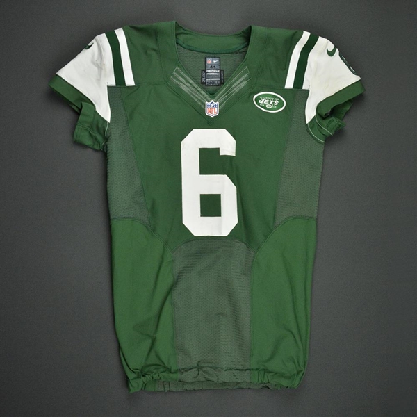Sanchez, Mark * <br>Green - worn October 8, 2012 vs. Houston - Photo-Matched<br>New York Jets 2012<br>#6 Size: 44 SKILL
