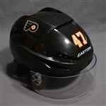 MacDonald, Andrew<br>Black Third Easton E400 Helmet w/Visor<br>Philadelphia Flyers 2014-15<br>#47 Size: Medium