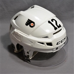Raffl, Michael<br>White CCM Helmet w/Visor<br>Philadelphia Flyers 2014-15<br>#12 