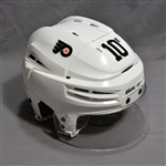 Schenn, Brayden<br>White Bauer Helmet w/Visor<br>Philadelphia Flyers 2014-15<br>#10 Size: Medium
