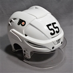 Schultz, Nick<br>White Warrior Helmet w/Visor<br>Philadelphia Flyers 2014-15<br>#55 