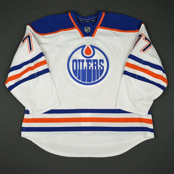 Klefbom, Oscar * <br>White Set 1<br>Edmonton Oilers 2015-16<br>#77 Size: 58