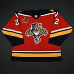 Huselius, Kristian * <br>Red Set 1- w/ All-Star patch - Photo-Matched<br>Florida Panthers 2002-03<br>#22 Size: 56