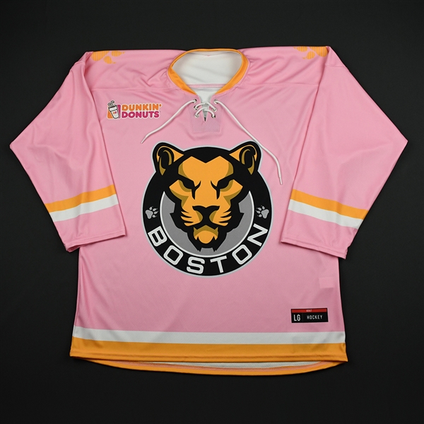 BLANK<br>Strides for the Cure (Game-Issued) - February 2, 2018 vs. Connecticut Whale<br>Boston Pride 2017-18<br> Size: LG