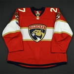 Bjugstad, Nick *<br>Red Set 1 w/ Centennial patch - Photo-Matched<br>Florida Panthers 2016-17<br>#27 Size: 58