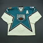 Messier, Mark *<br>White/Teal Eastern Conference w/A - Boston<br>NHL All Star 1995-96<br>#11 Size: 54
