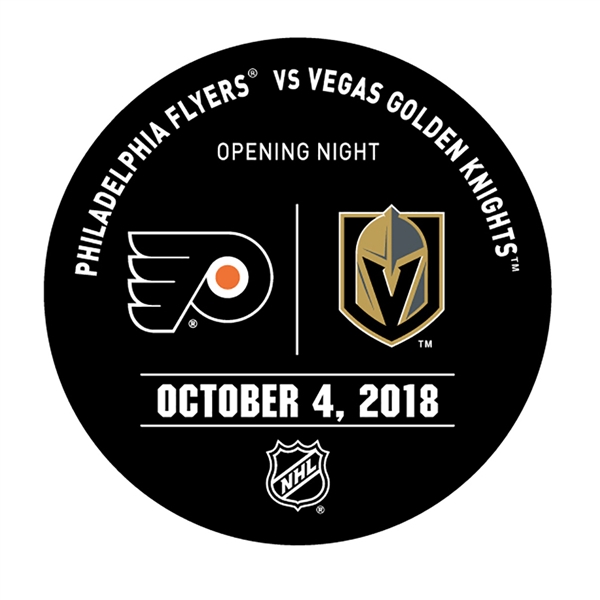 Vegas Golden Knights Warmup Puck<br>October 4, 2018 vs. Philadelphia Flyers<br> 2018-19