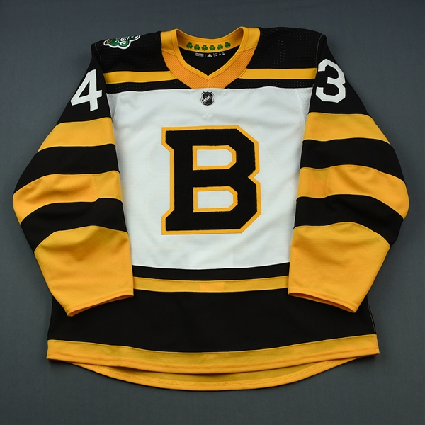 Heinen, Danton<br>White - Winter Classic Period 2<br>Boston Bruins 2018-19<br>#43 Size: 56