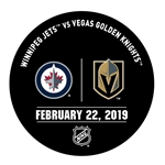 Vegas Golden Knights Warmup Puck<br>February 22, 2019 vs. Winnipeg Jets<br> 2018-19