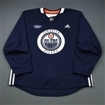 adidas<br>Navy Practice Jersey w/ Ford Patch <br>Edmonton Oilers 2018-19<br># Size: 58