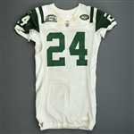 Revis, Darrelle *<br>White -  w/ 2010 Stadium Inaugural Season Patch - worn 9/13/10 vs. Baltimore - New Meadowlands Stadium Inaugural Game - Photo-Matched<br>New York Jets 2010<br>#24 Size: 44