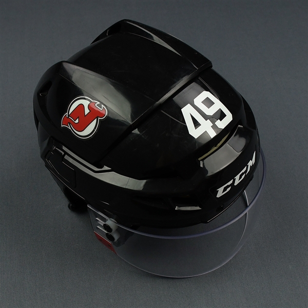 Anderson, Joey<br>Black, CCM Helmet w/ Oakley Shield<br>New Jersey Devils 2018-19<br>#49 Size: Medium