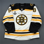 Vaakanainen, Urho<br>White Stanley Cup Final Set 1 - Game-Issued (GI)<br>Boston Bruins 2018-19<br>#58 Size: 56