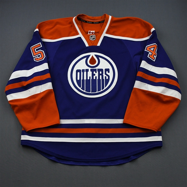 VandeVelde, Chris *<br>Blue Retro Set 1 <br>Edmonton Oilers 2012-13<br>#54 Size: 56