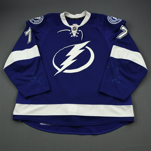 Hedman, Victor *<br>Blue - Photo-Matched<br>Tampa Bay Lightning 2015-16<br>#77 Size: 56