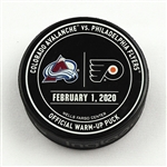 Philadelphia Flyers Warmup Puck<br>February 1, 2020 vs Colorado Avalanche<br>Philadelphia Flyers 2019-20<br> 