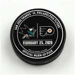Philadelphia Flyers Warmup Puck<br>February 25, 2020 vs San Jose Sharks<br>Philadelphia Flyers 2019-20<br> 