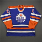Gregg, Randy *<br>Blue<br>Edmonton Oilers 1984-85<br>#21 Size: XL