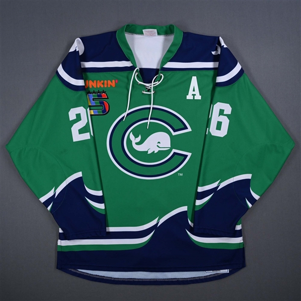 Brickner, Jordan<br>Green Set 1 w/A<br>Connecticut Whale 2019-20<br>#26 Size: LG