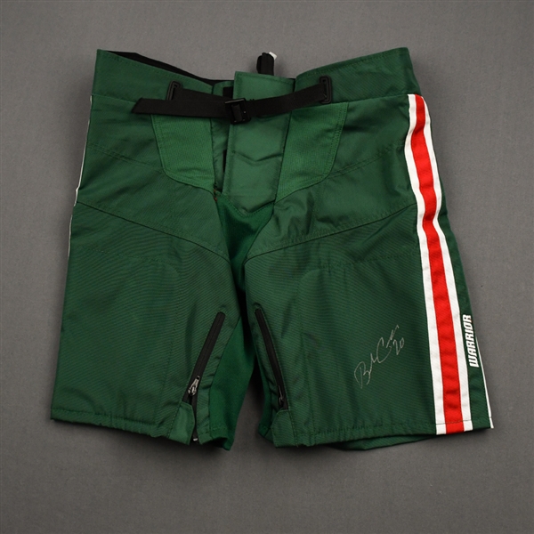 Coleman, Blake *<br>Green Heritage, Warrior Pants Shell  - Auotgraphed<br>New Jersey Devils 2018-19<br>#20 Size: Medium