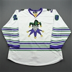 Wesley, Josh<br>DC Joker (Game-Issued) - February 29, 2020 @ Rapid City Rush<br>Tulsa Oilers 2019-20<br>#20 Size: 56