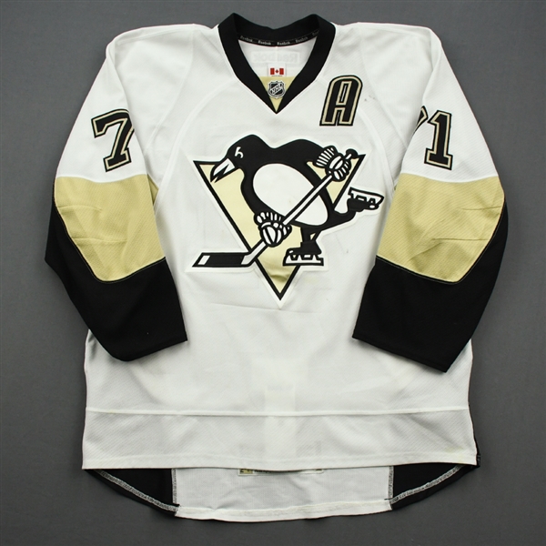 Malkin, Evgeni *<br>White w/A - Video-Matched<br>Pittsburgh Penguins 2013-14<br>#71 Size: 56