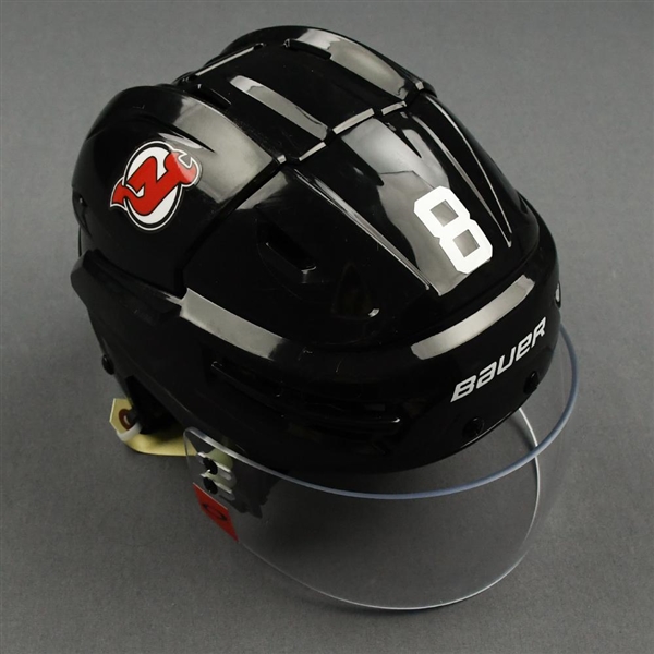 Butcher, Will<br>Black, Bauer Helmet w/ Oakley Shield<br>New Jersey Devils 2019-20<br>#8 Size: Large