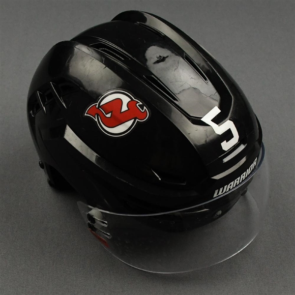 Carrick, Connor<br>Black, Warrior Helmet w/ Bauer Shield<br>New Jersey Devils 2019-20<br>#5 Size: Small