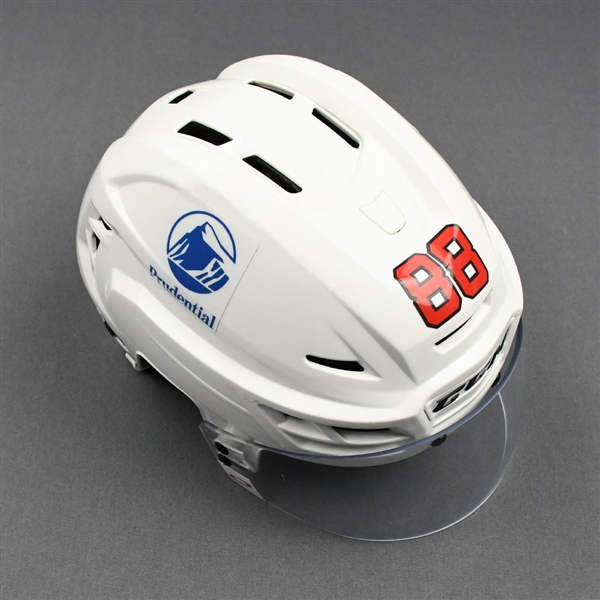 Bahl, Kevin<br>White, CCM Helmet w/ Oakley Shield<br>Binghamton Devils 2020-21<br>#88 Size: Large