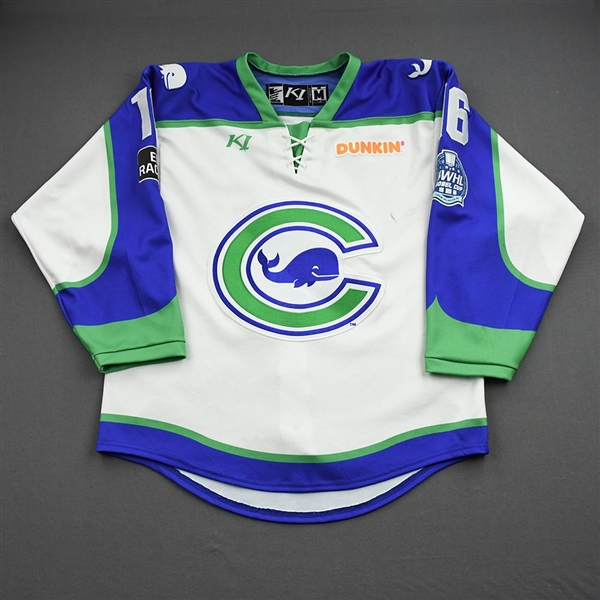 Beattie, Hanna<br>White Lake Placid Set w/ Isobel Cup & End Racism Patch<br>Connecticut Whale 2020-21<br>#16 Size:  MD