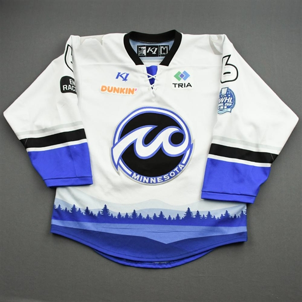 Baldwin, Sydney<br>White Lake Placid Set w/ Isobel Cup & End Racism Patch<br>Minnesota Whitecaps 2020-21<br>#6 Size:  MD