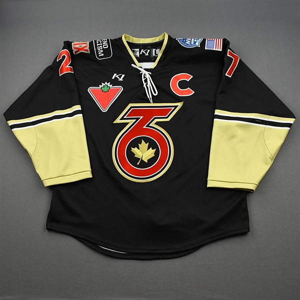 Darkangelo, Shiann<br>Black Lake Placid Set w/C, Isobel Cup & End Racism Patch (Inaugural Game & First Franchise Victory)<br>Toronto Six 2020-21<br>#27 Size:  LG