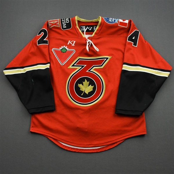 Coutu-Godbout, Sarah-Eve<br>Red Lake Placid & Playoffs Set w/ Isobel Cup & End Racism Patch<br>Toronto Six 2020-21<br>#24 Size:  SM