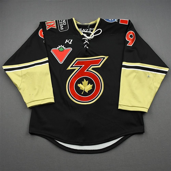MacNeil, MacKenzie<br>Black Lake Placid Set w/ Isobel Cup & End Racism Patch (Inaugural Game & First Franchise Victory)<br>Toronto Six 2020-21<br>#9 Size:  MD