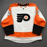 Bigras, Chris<br>White Set 1 - Game-Issued (GI)<br>Philadelphia Flyers 2020-21<br>#3 Size: 56