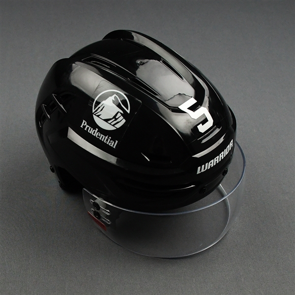 Carrick, Connor<br>Black, Warrior Helmet w/ Bauer Shield<br>New Jersey Devils 2020-21<br>#5 Size: Small