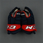 Bemstrom, Emil<br>CCM HGTK Gloves<br>Columbus Blue Jackets 2020-21<br>#52 Size: 14"